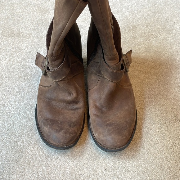 🐺 Born brown leather mid calf boot: - Picture 5 of 8